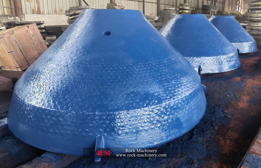 metso mantle embedded with TiC double working life, with titanium carbide for wear resistance