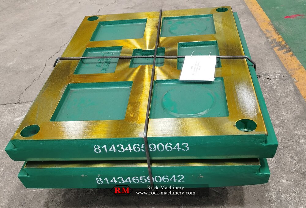 metso C125 jaw crusher 814346590643 Movable Jaw plate 814346590642 Fixed Jaw plate, complete jaw plate set
